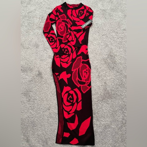 NwT Madden Girl Red and Black Bodycon Dress - Picture 2 of 4
